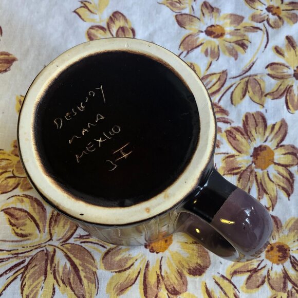 Mara Pottery Heavy Stoneware Mug Purple Cacti Cactus Desert Coffee Mug - Picture 6 of 6